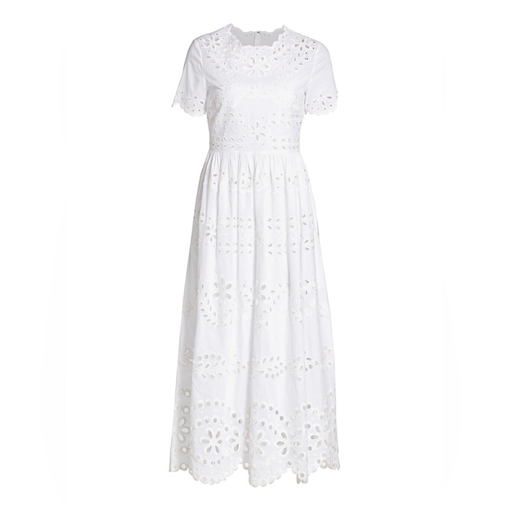 White eyelet sang dress